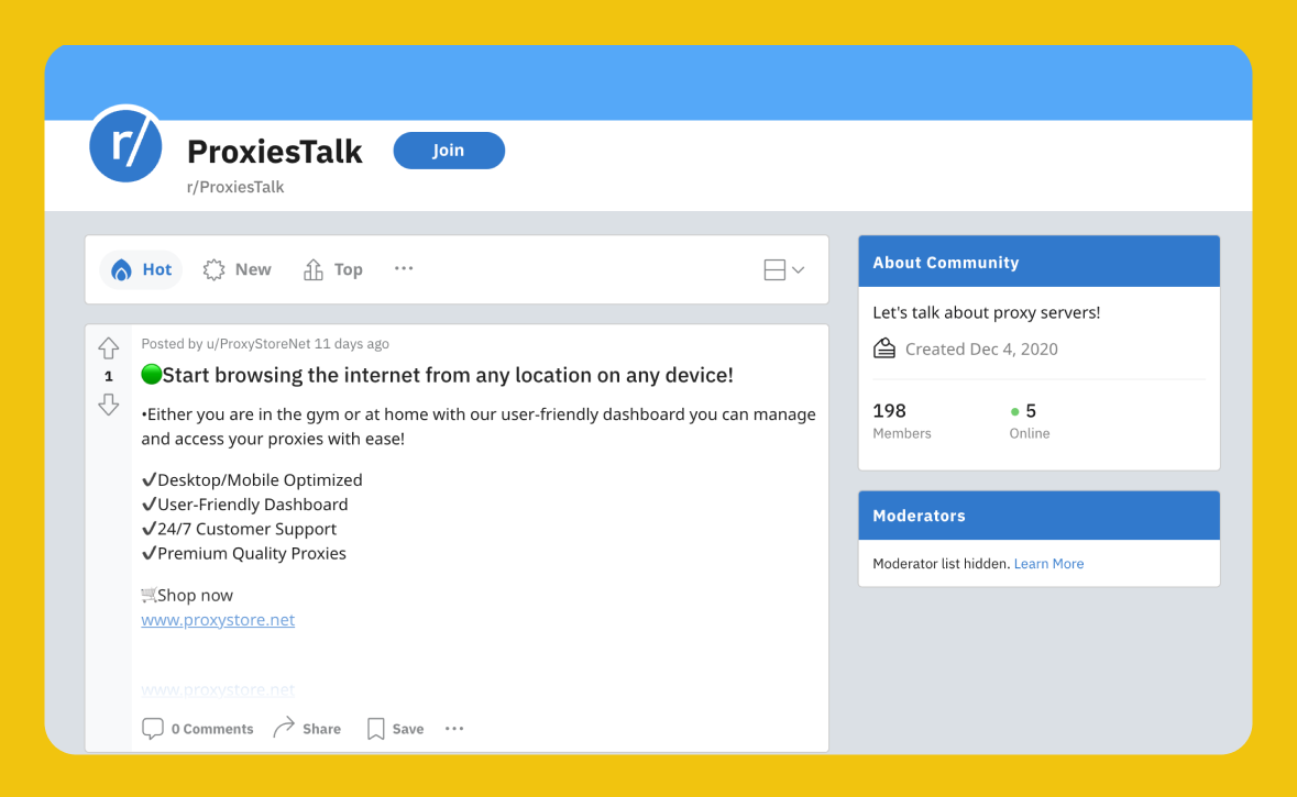 ProxiesTalk screenshot