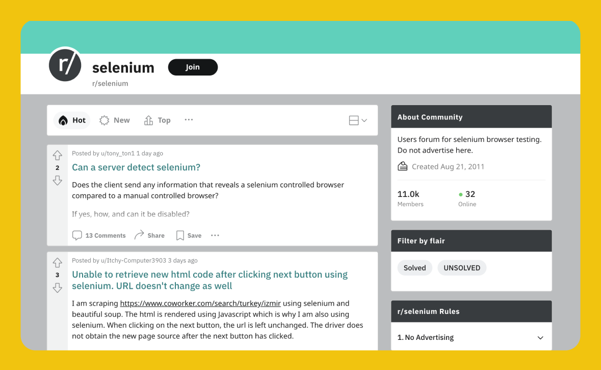 Selenium screenshot