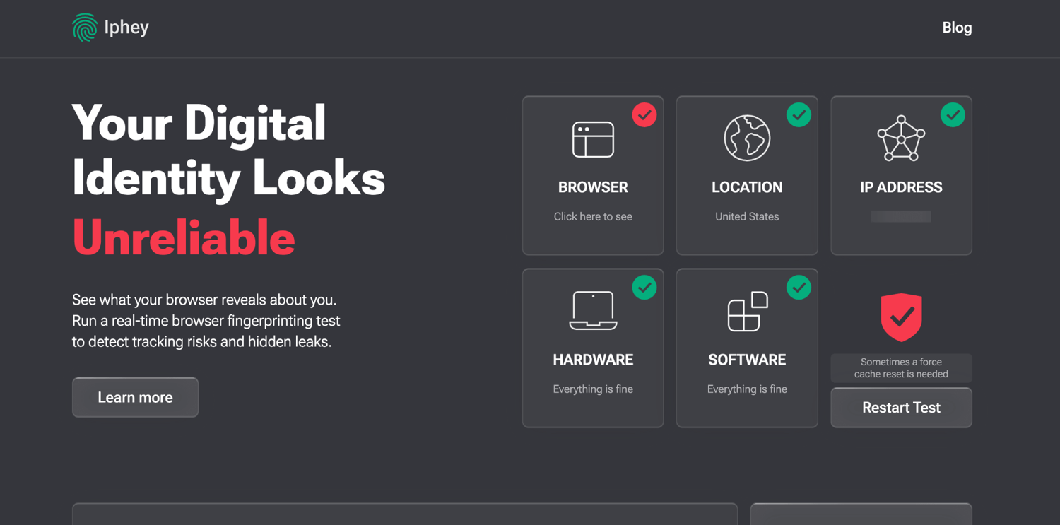 AdsPower on Iphey, Unreliable, Browser flagged red