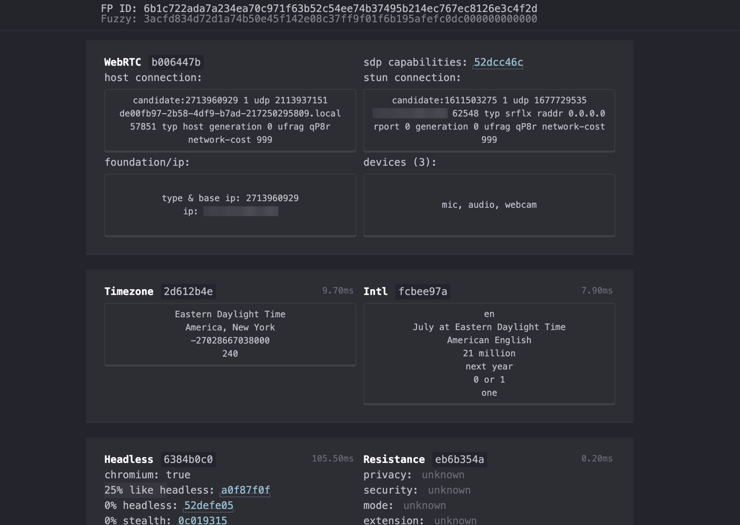 Dolphin Anty on CreepJS, Intel GPU on arm64, WebRTC no leak