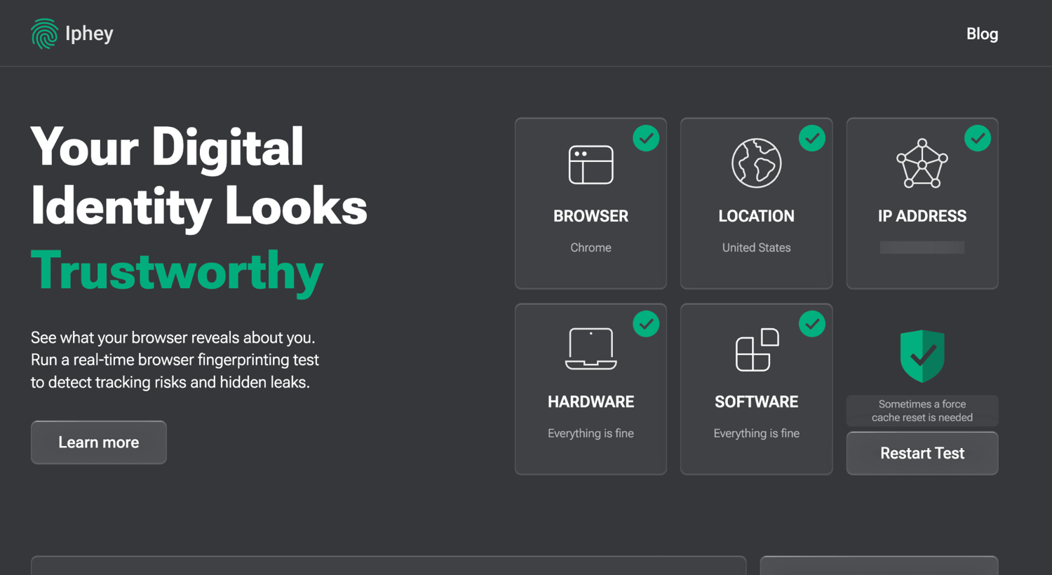 Octo Browser passing Iphey, Trustworthy, all green