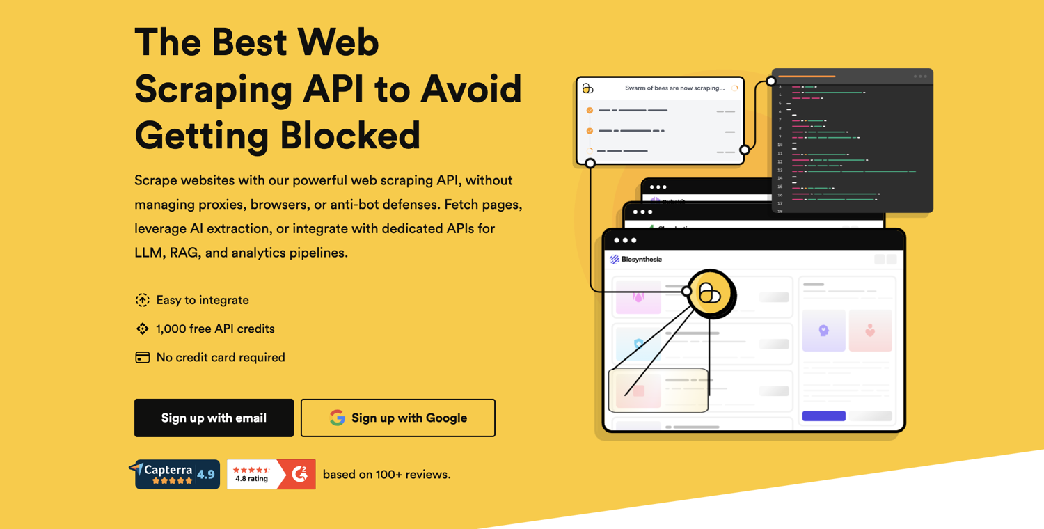 ScrapingBee web scraping API