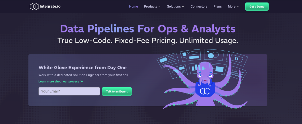 Integrate.io low-code data pipeline platform