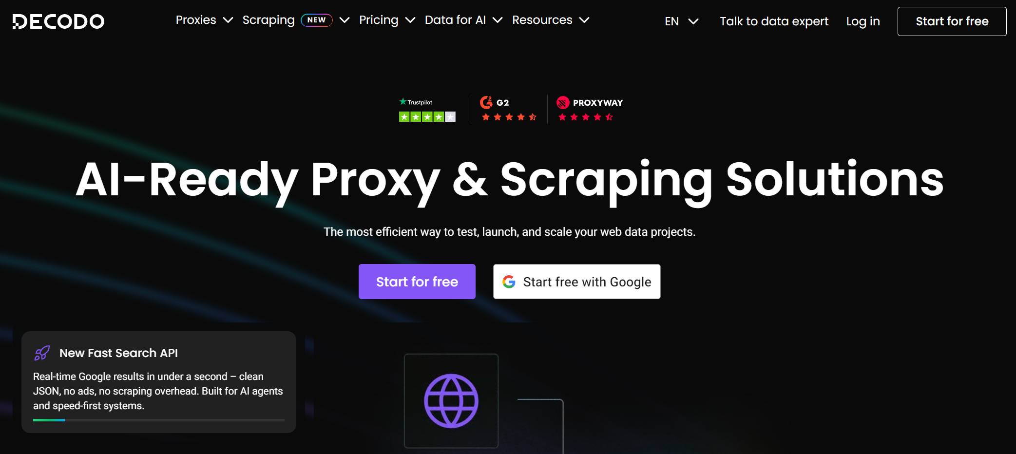 Decodo homepage