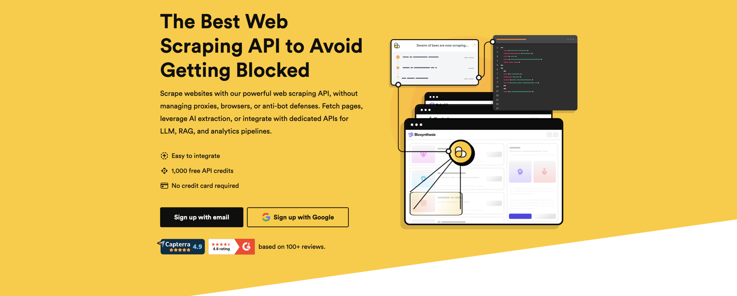 ScrapingBee web scraping API