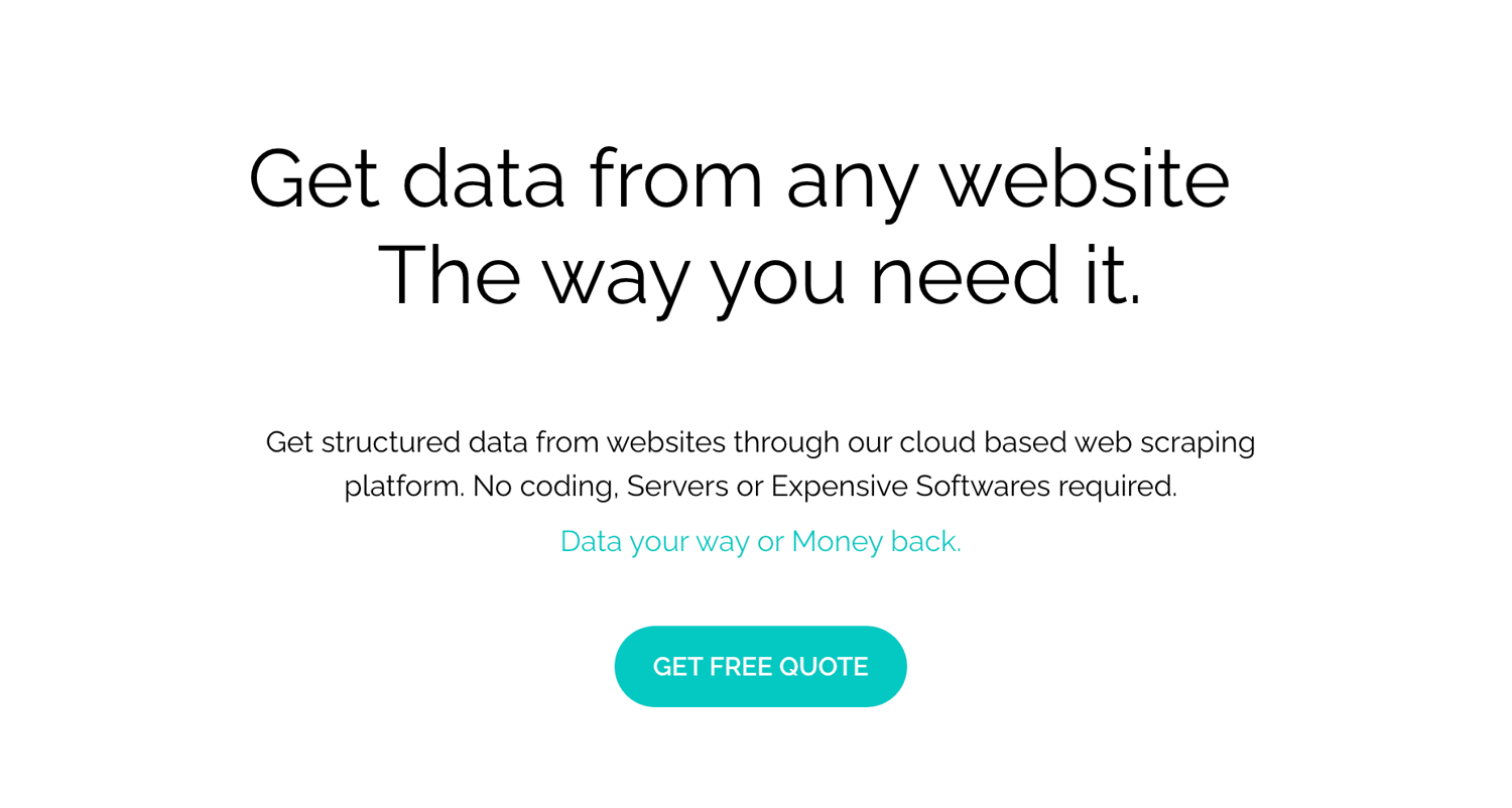 Datahut managed web scraping service