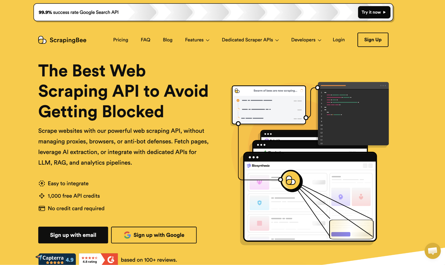 ScrapingBee web scraping API handling the Cloudflare bypass stack