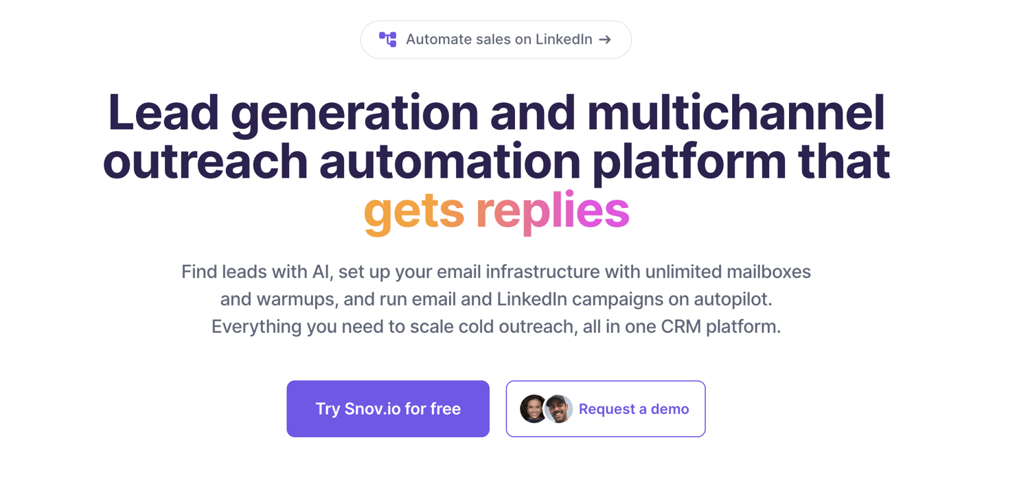 Snov.io email scraping tool