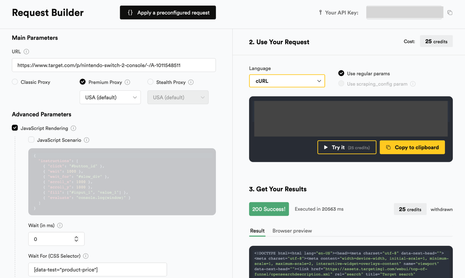 Using extract_rules to pull structured product data server-side