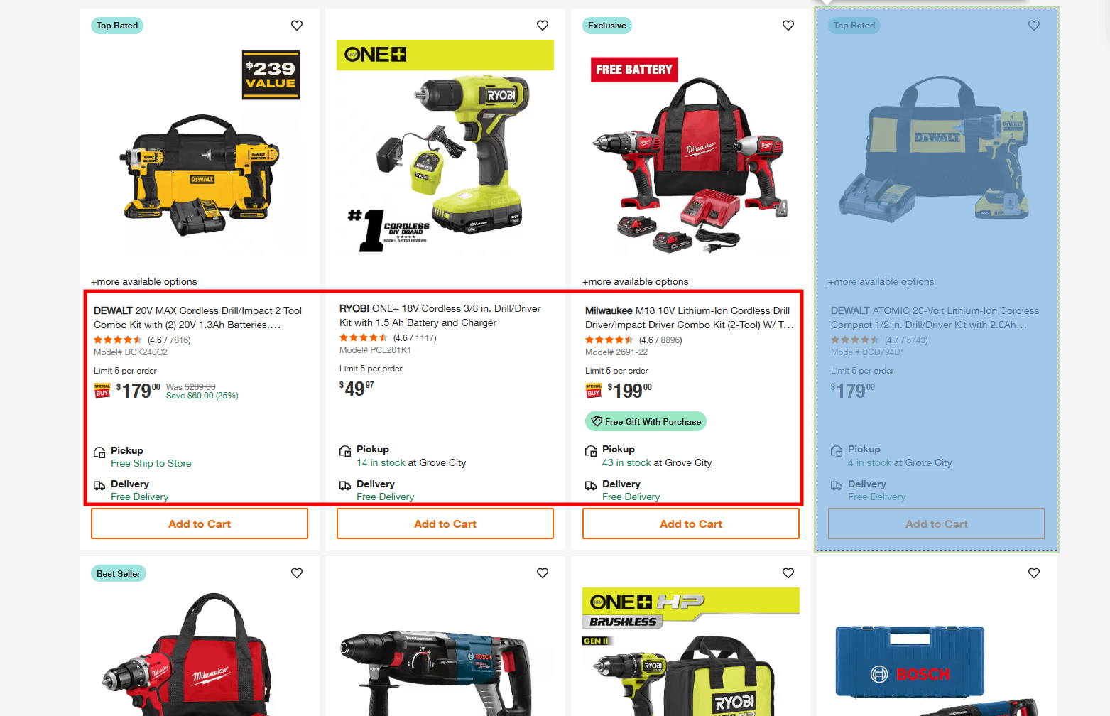 Homedepot website