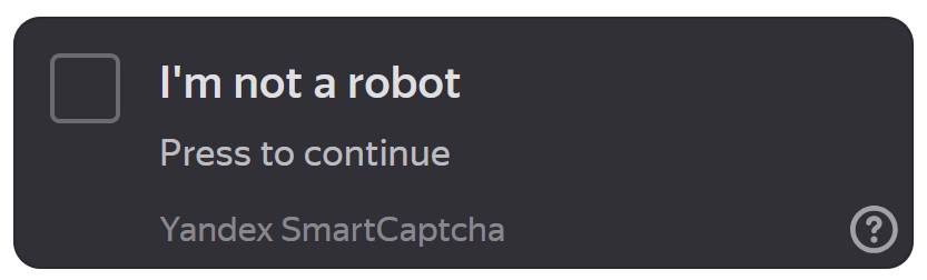 Yandex SmartCaptcha challenge shown to a blocked scraper
