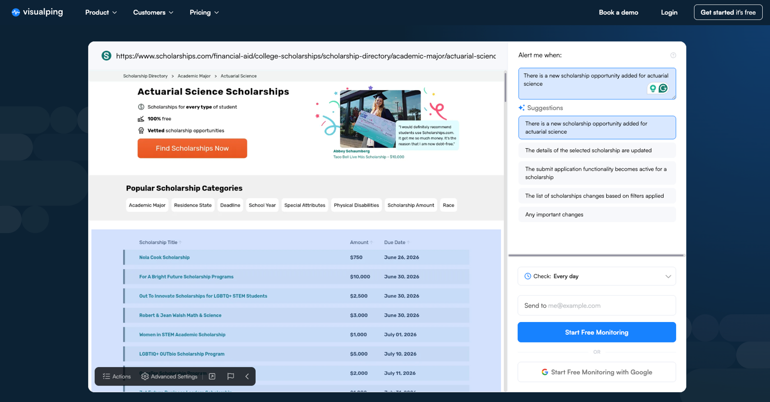 No-code website change monitoring tools