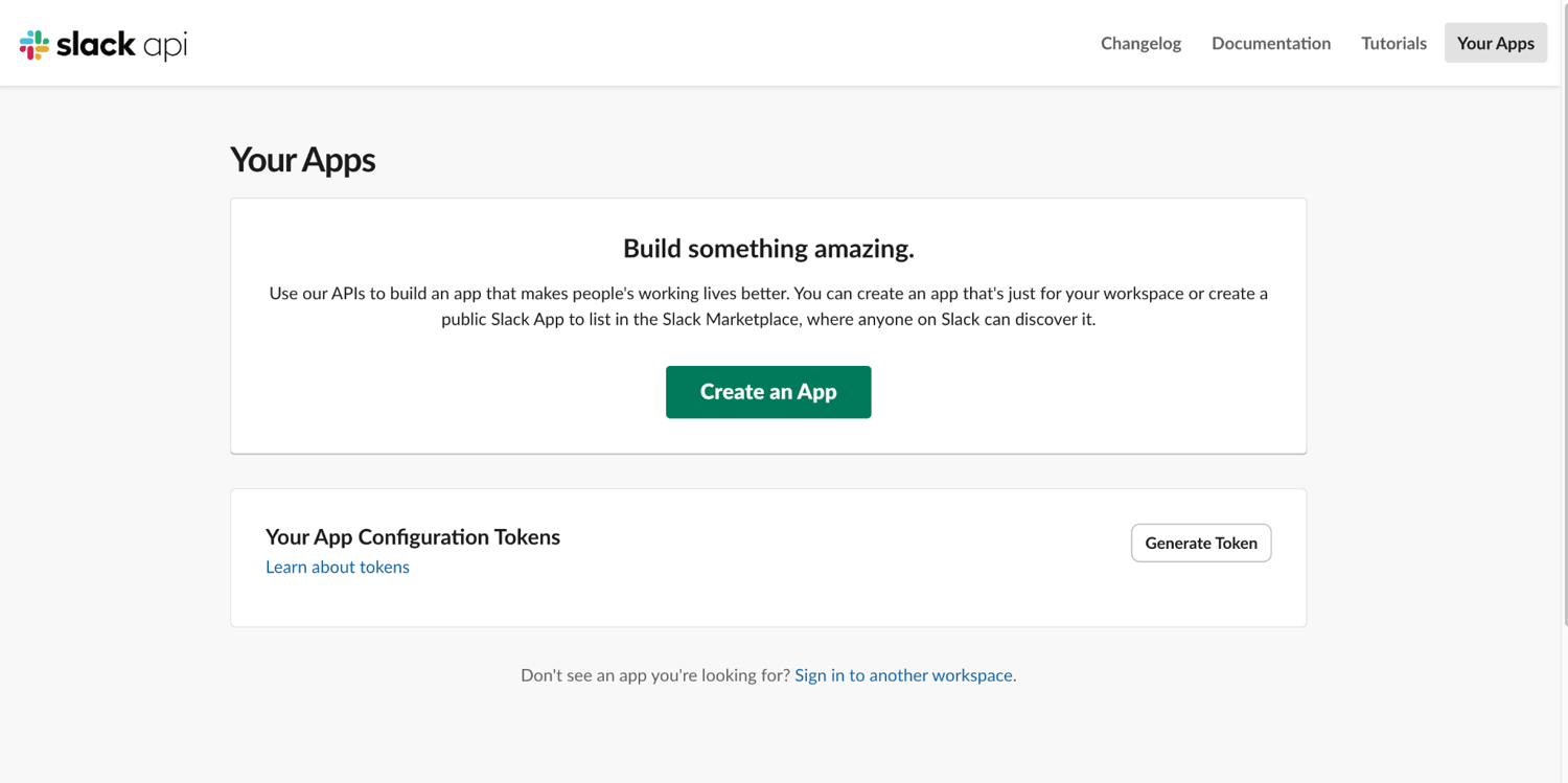 Create a Slack app from scratch