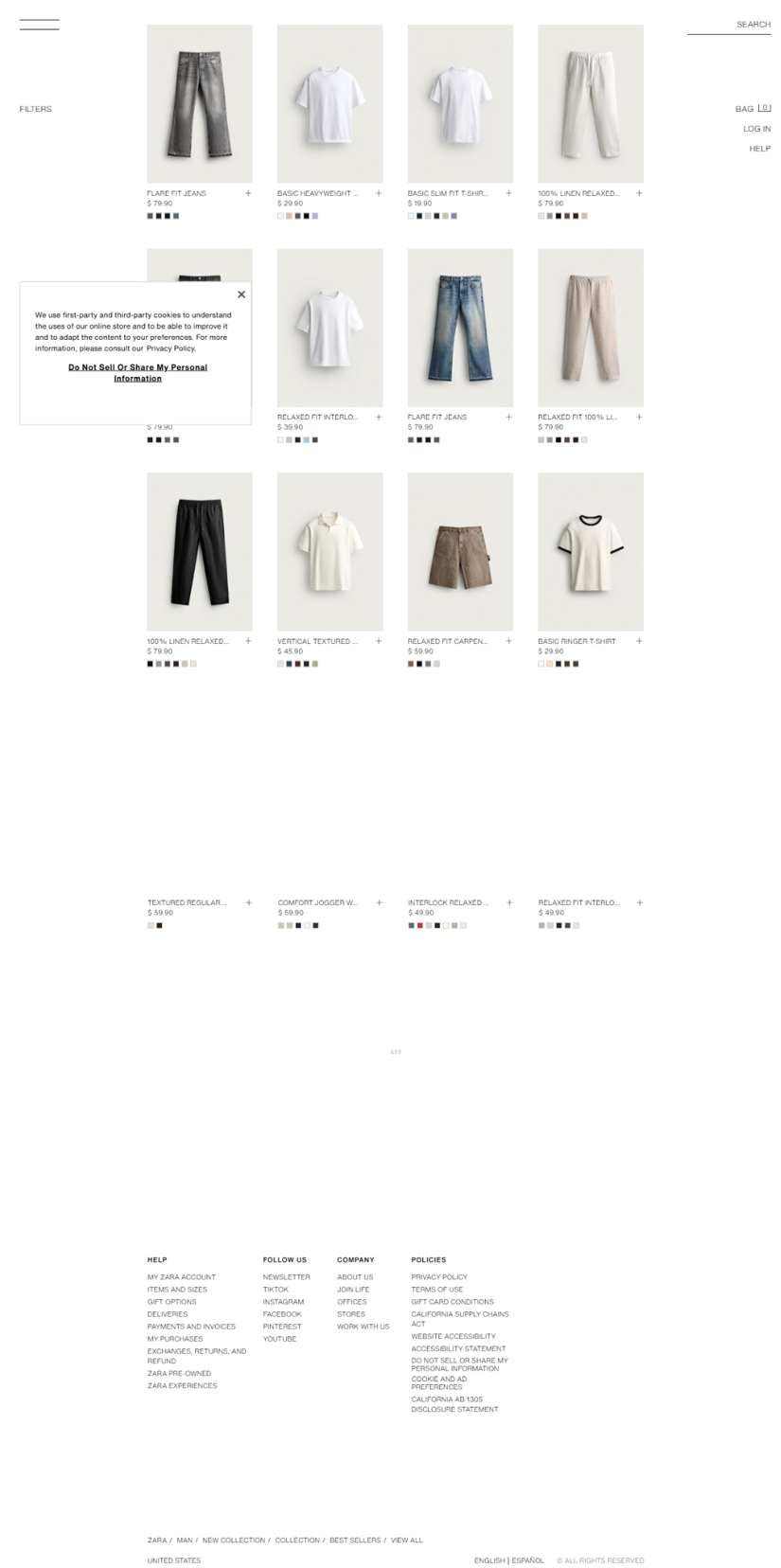 The screenshot of the entire page