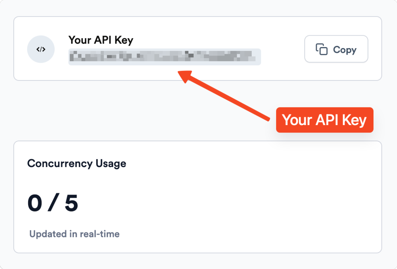 ScrapingBee dashboard page