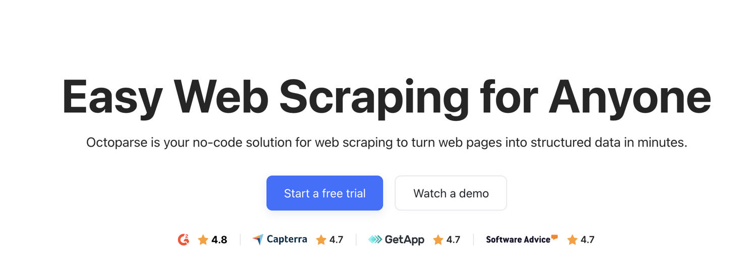 Octoparse – No-Code Desktop Scraping
