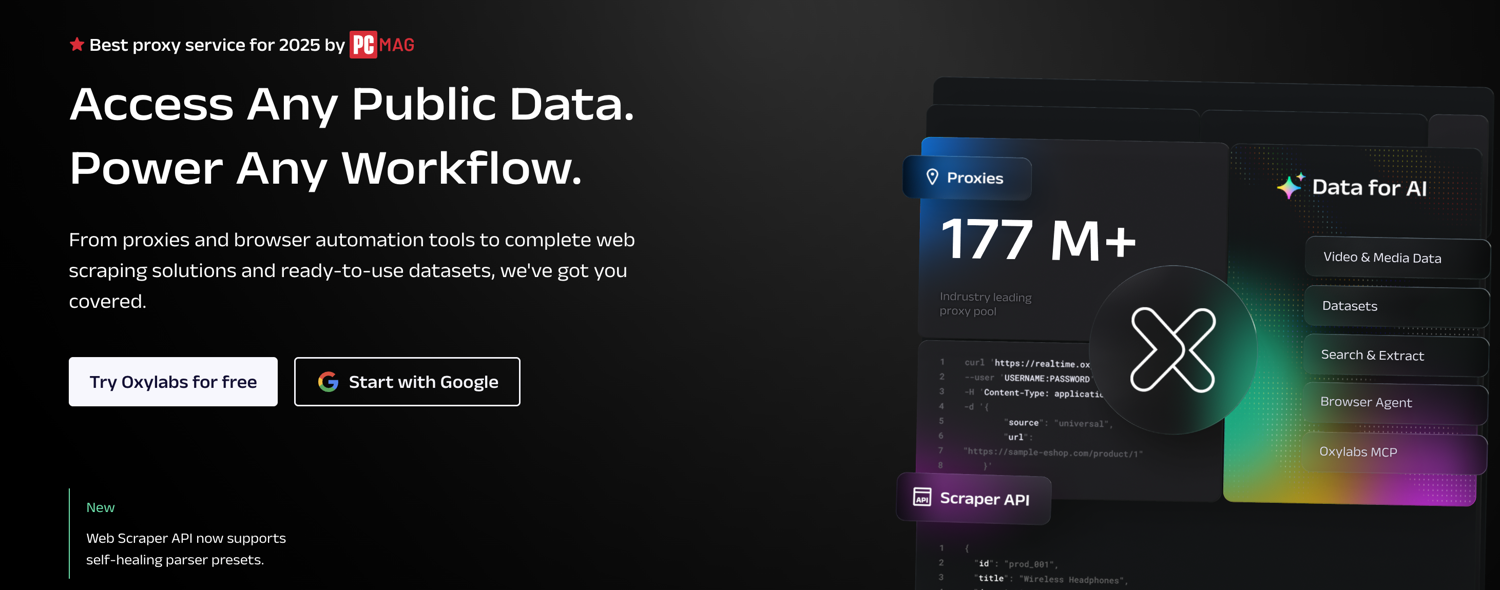 Oxylabs – Enterprise Crawling and Proxy Stack