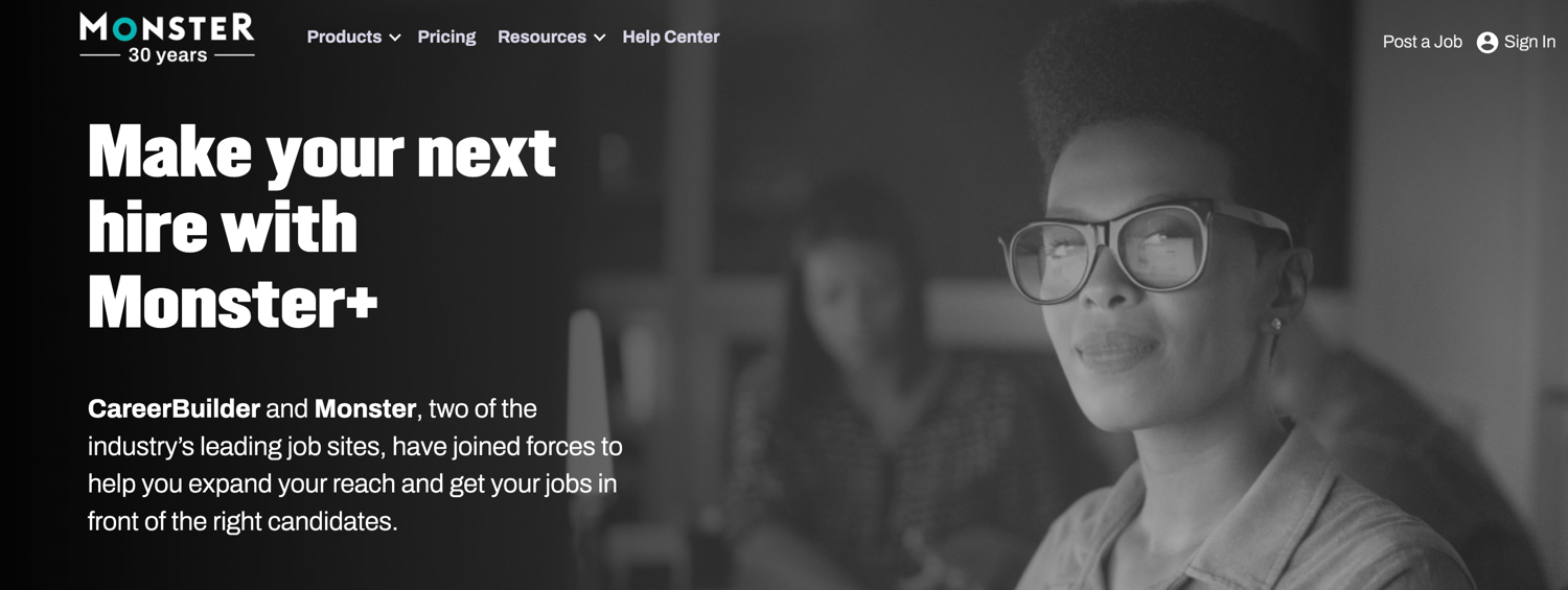 Monster data extraction for a specific job board