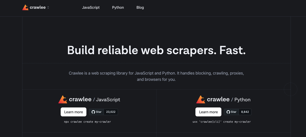 Crawlee web crawling framework