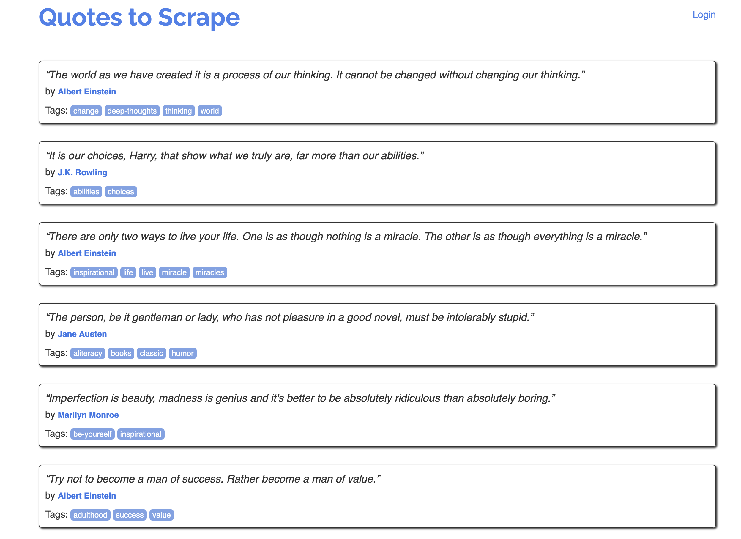 scraping quotes
