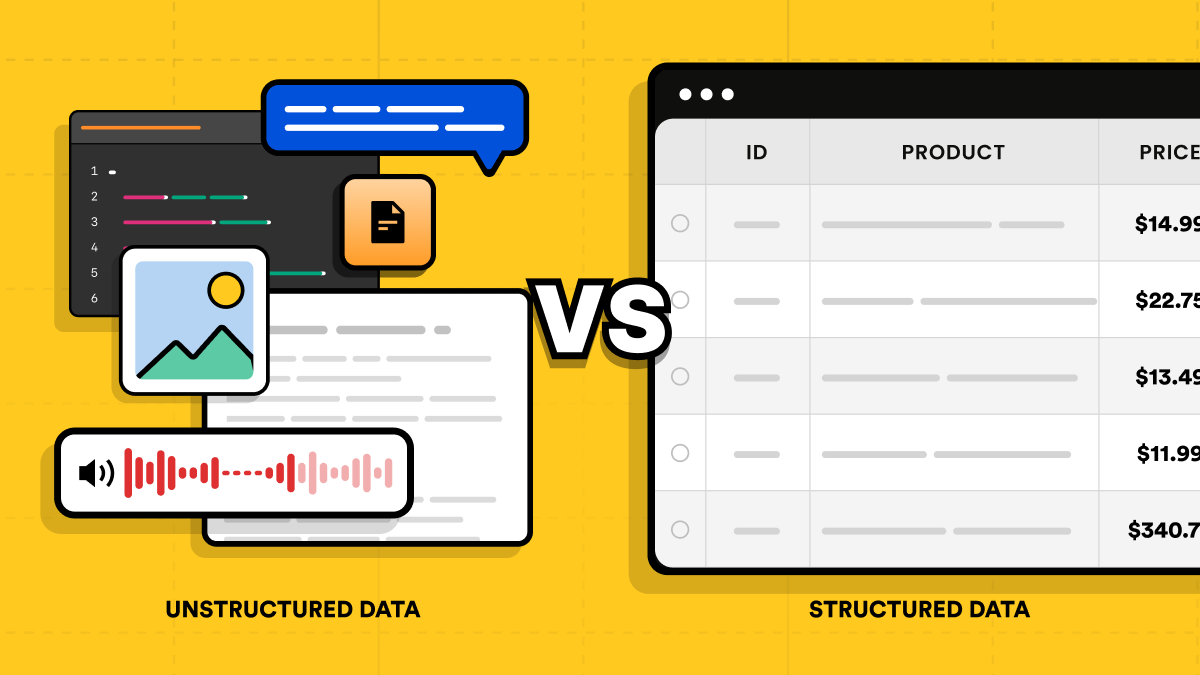 Structured vs Unstructured Data: Differences & Examples blog post cover