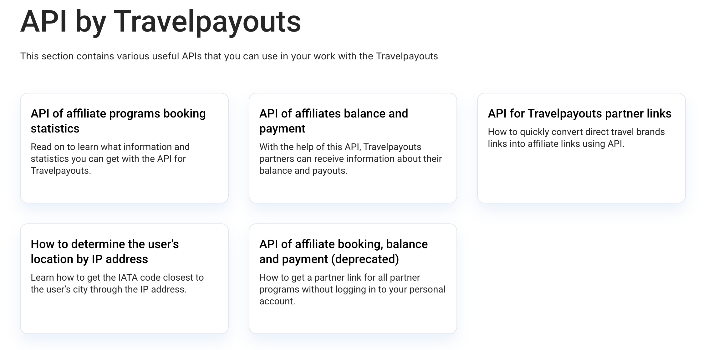 Travelpayouts API