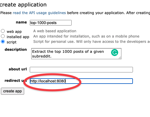 Scraping Reddit data with API