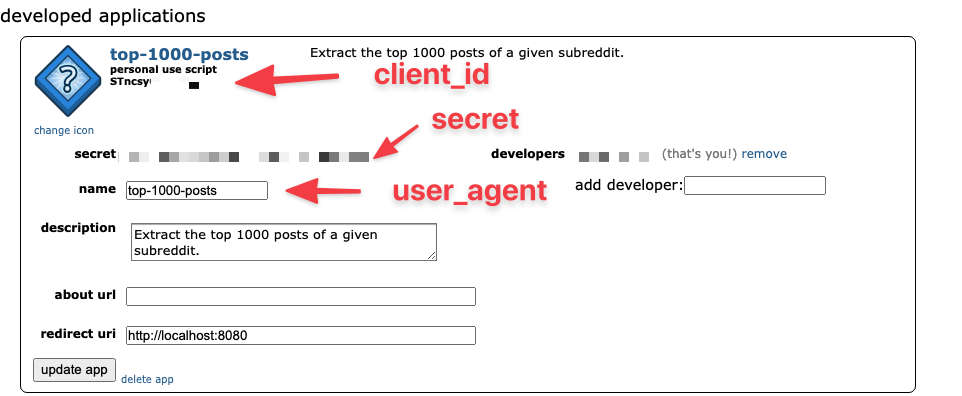 Scraping Reddit data with API