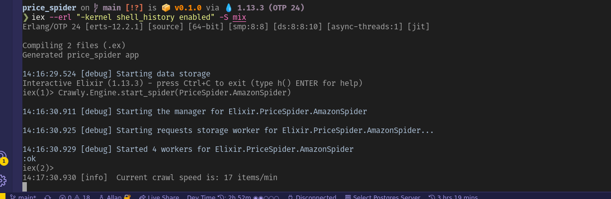 Amazon Spider output