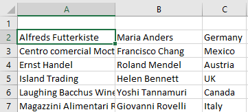 Output CSV File in Excel