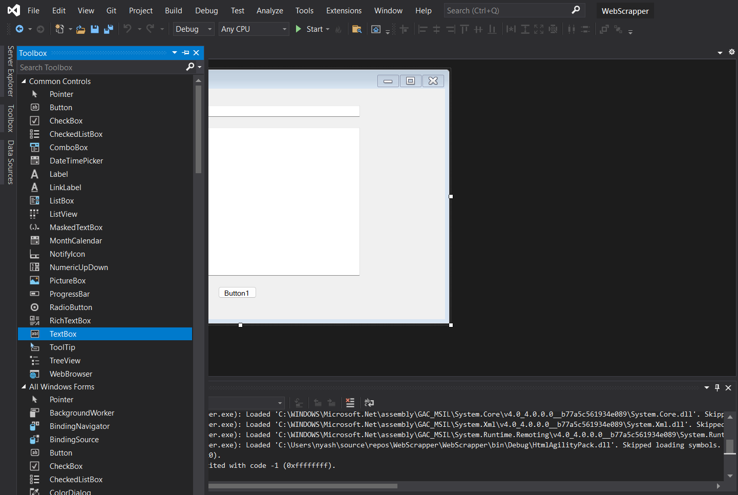 Visual Studio Toolbox