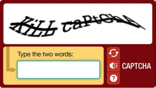 Old captcha screenshot