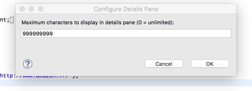 Detail Pane Eclipse